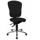 Profi-Bürostuhl SITNESS mit schwarzem Bezug und glänzendem Fußkreuz von Topstar