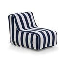 Luftsofa Sitzolo Air mit blau-weiß gestreiftem Bezug und niedriger Rückenlehne von hjh LIVING