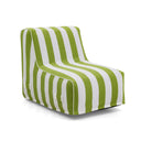 Luftsofa Sitzolo Air mit grün-weiß gestreiftem Bezug von hjh LIVING
