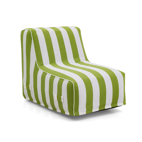 Luftsofa Sitzolo Air mit grün-weiß gestreiftem Bezug von hjh LIVING
