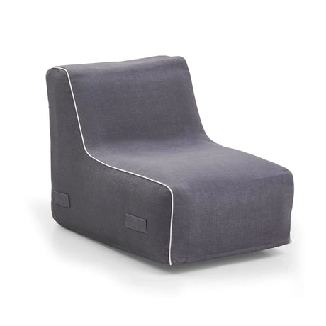 Graues Luftsofa Sitzolo Air mit weißer Paspelierung und Stoffbezug von hjh LIVING