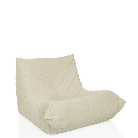 Beiger Loungesessel Sitzolo mit Cordbezug und gesteppter Struktur von hjh LIVING