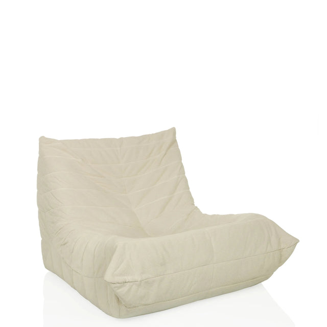 Beiger Loungesessel Sitzolo mit Cordbezug und gesteppter Struktur von hjh LIVING