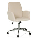 Homeoffice-Bürostuhl SOLAO CORD mit beigem Cordbezug und glänzendem Sternfuß von hjh OFFICE