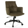 Home-Office-Bürostuhl SOLAO LIFE mit grünem Bezug und schwarzem Rollkreuz von hjh LIVING