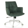 Homeoffice-Bürostuhl SOLAO LIFE W in Mint mit gestepptem Bezug und weißem Fußkreuz von hjh LIVING