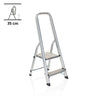 Aluminium-Klappleiter SOLID I mit zwei Stufen und integriertem Handgriff von hjh OFFICE