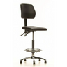 Schwarzer Counterstuhl TOP WORK 11 mit Fußring und verchromtem Sternfuß von hjh OFFICE