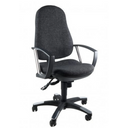 Home-Office-Bürostuhl TRENDY SY mit anthrazitfarbenem Stoffbezug und Armlehnen von Topstar