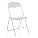 Weißer Klappstuhl TUDELA BASIC aus PVC mit schlichter Rückenlehne und Sitzfläche von hjh OFFICE
