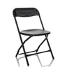 Schwarzer Outdoor-Stuhl TUDELA XXL PRO mit perforierter Sitzfläche und Rückenlehne von hjh OFFICE