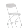Weißer Outdoor-Stuhl TUDELA XXL W mit klappbarem Gestell und glatter Sitzfläche von hjh OFFICE