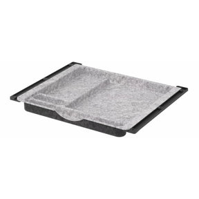 Grau melierter Filzorganizer UCF1 für eine Schublade mit schwarzer Einfassung von hjh OFFICE PRO