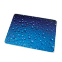 Rechteckige Bodenschutzmatte ULTIMAT 90x120 in Blau mit Fotomotiven von Wassertropfen von Floortex