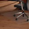 Rechteckige Bodenschutzmatte ULTIMAT aus transparentem Polycarbonat auf einem Holzfußboden von Floortex
