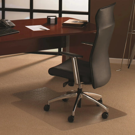 Transparente Bodenschutzmatte ULTIMAT aus Polycarbonat mit Lippe für Teppichböden von Floortex