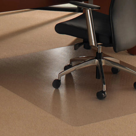 Rechteckige Bodenschutzmatte ULTIMAT aus transparentem Polycarbonat für Teppichböden von Floortex