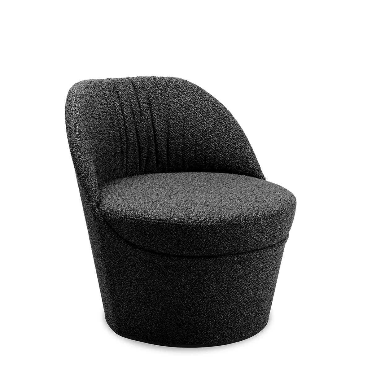 Schwarzer Loungesessel Urban Athen 5.0 mit strukturierter Polsterung und abgerundeter Form von Topstar