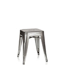 Platinfarbener Bistrohocker VANTAGGIO aus Metall mit quadratischer Sitzfläche von hjh OFFICE
