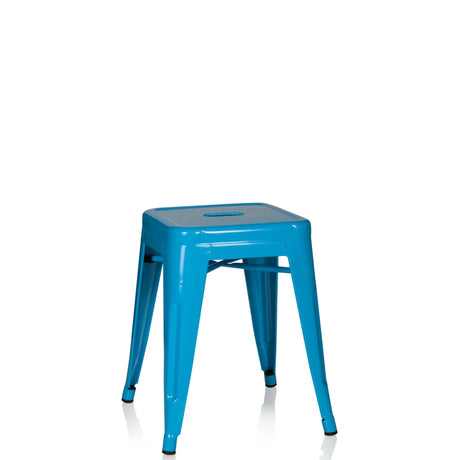 Hellblauer Bistrohocker VANTAGGIO mit quadratischer Sitzfläche und vier Beinen von hjh OFFICE