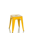 Gelber Bistrohocker VANTAGGIO mit quadratischer Sitzfläche und Grifföffnung von hjh OFFICE