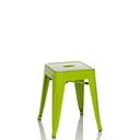 Grüner Bistrohocker VANTAGGIO mit quadratischer Sitzfläche und vier Beinen von hjh OFFICE