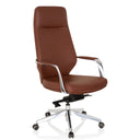 Brauner Profi-Chefsessel VELVET mit glänzenden Armlehnen und Sternfuß von hjh OFFICE