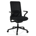 High-End-Bürostuhl VERVIO in Schwarz mit Netzrückenlehne und Armlehnen von hjh OFFICE