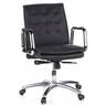 Schwarzer Profi-Chefsessel VILLA 10 mit gestepptem Bezug und verchromten Armlehnen von hjh OFFICE