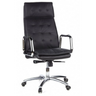 Schwarzer Profi-Chefsessel VILLA 20 mit gestepptem Bezug und verchromten Armlehnen von hjh OFFICE