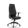 Schwarzer Profi-Chefsessel VITORO B mit gesteppter Polsterung und Armlehnen von hjh OFFICE