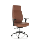Brauner Profi-Chefsessel VITORO ECO mit Armlehnen und fünf Rollen von hjh OFFICE