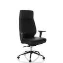 Schwarzer Profi-Chefsessel VITORO ECO mit Kunstlederbezug und Armlehnen von hjh OFFICE