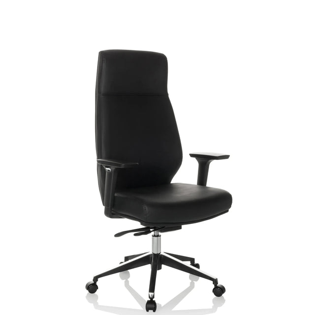 Schwarzer Profi-Chefsessel VITORO ECO mit Kunstlederbezug und Armlehnen von hjh OFFICE