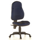 Home-Office-Bürostuhl WELLPOINT 10 mit blauem Stoffbezug und schwarzem Fußkreuz von Topstar