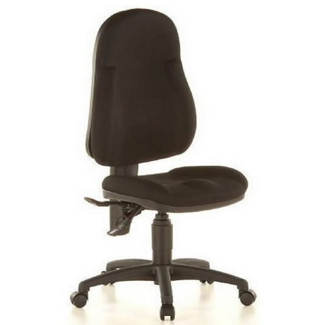 Schwarzer Homeoffice-Bürostuhl WELLPOINT 10 mit gepolsterter Sitzfläche und Rückenlehne von Topstar
