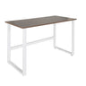 Schreibtisch WORKSPACE LIGHT I mit brauner Walnuss-Platte und weißem Metallgestell von hjh OFFICE
