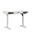 Elektrisch höhenverstellbarer Schreibtisch Worktime Style in Weiß mit integrierter Schublade von hjh OFFICE