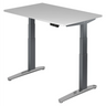 Elektrisch höhenverstellbarer Schreibtisch XBHM 12 GC in Grau mit digitalem Display von hjh OFFICE PRO