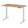 Elektrisch höhenverstellbarer Schreibtisch XBHM 14 SS in Asteiche mit weißem Gestell und Steuerfeld von hjh OFFICE PRO