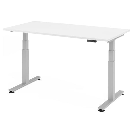 Elektrisch höhenverstellbarer Schreibtisch XDSM 16 S in Weiß mit Steuerpanel von hjh OFFICE PRO