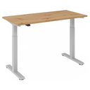 Elektrisch höhenverstellbarer Schreibtisch XMST 614 S in Asteiche und Silber von hjh OFFICE PRO
