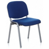 Vierfußstuhl XT 600 S mit blauem Stoffbezug und silbernem Metallgestell von hjh OFFICE