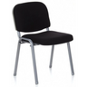Vierfußstuhl XT 600 S mit schwarzem Bezug und silbernem Metallgestell von hjh OFFICE