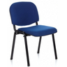 Vierfußstuhl XT 600 SW mit blauem Stoffbezug und schwarzem Metallgestell von hjh OFFICE