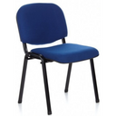 Vierfußstuhl XT 600 SW mit blauem Stoffbezug und schwarzem Metallgestell von hjh OFFICE