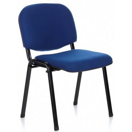 Vierfußstuhl XT 600 SW mit blauem Stoffbezug und schwarzem Metallgestell von hjh OFFICE