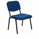 Blauer Vierfußstuhl XT 600 XL mit schwarzem Metallgestell und gepolsterter Sitzfläche von hjh OFFICE