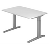 Höhenverstellbarer Schreibtisch XTRA XB 12 SS in Weiß mit grauem Untergestell von hjh OFFICE PRO