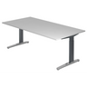 Höhenverstellbarer Schreibtisch XTRA XB 2E GC in Grau mit einer großen Tischplatte von hjh OFFICE PRO